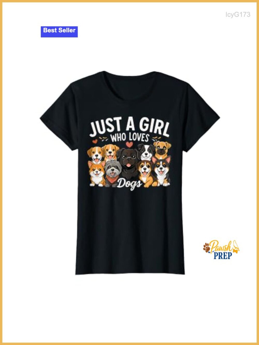 Cute Puppy Dog Lover Graphic Tee Short Sleeve Casual Top